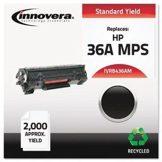 Innovera B436AM Compatible Remanufactured CB436A(M) (36A) MICR Toner, 2400 Page Yield, Black