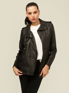 Asymmetrical Leather Jacket by Yigal Azrouël