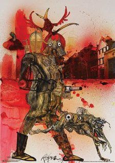 Ralph Steadman Poster Hell Hound Fahrenheit 451 (23"x33")   Prints