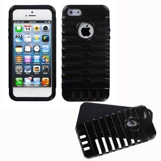 Hard Plastic Snap on Cover Fits Apple iPhone 5 5S Black/Black Microphone Fusion Plus A Free LCD Screen Protector AT&T, Cricket, Sprint, Verizon (does NOT fit Apple iPhone or iPhone 3G/3GS or iPhone 4/4S or iPhone 5C) Cell Phones & Accessories
