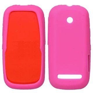 Soft Skin Case Fits Motorola VE440 Solid Hot Pink Skin MetroPCS Cell Phones & Accessories