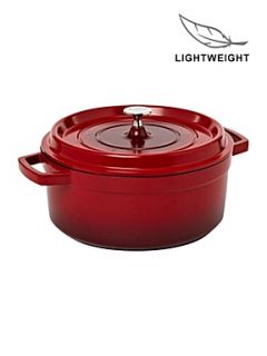 Linea Red Cast Aluminium Round Casserole Dish, 24cm