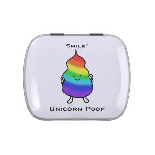 Unicorn Poop Funny Cute Rainbow Poop Candy Tin