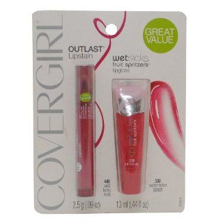 CoverGirl Outlast Lipstain #440 and Wet Slicks Lipgloss #530 Value Pack Beauty