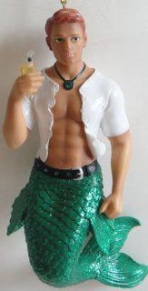 December Diamonds Scotch is a Handsome Young Irish Merman with Red Hair, Green Eyes, Green Jeweled Pendant & Green Belt Rhinestones . Scotch is Holding his Favorite Cocktail. He wears an open white shirt revealing a beautiful Hard Body with 6 pack Abs.