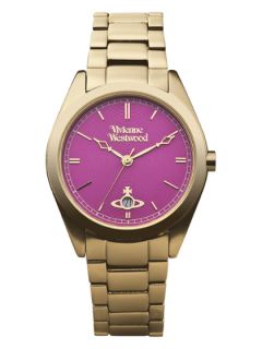 Womens Gold & Pink Watch by Vivienne Westwood