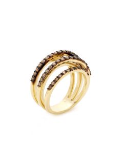 Champagne Diamond Multi Band Ring by KC Designs