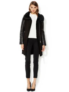 Francine Suede Coat with Shearling  by Mackage