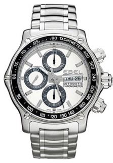 Ebel 9750L62/63B60  Watches,Mens 1911 Discovery Chronograph Auotmatic Stainless Steel Silver Dial Date, Chronograph Ebel Automatic Watches