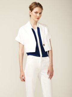 Cropped Short Sleeve Jacket by Magaschoni