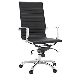 Malibu High back Black Vinyl Office Chair Modway Office Chairs