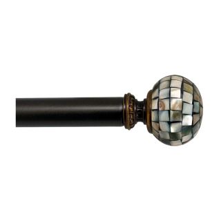 allen + roth 72 in to 144 in Specialty Bronze Metal Single Curtain Rod