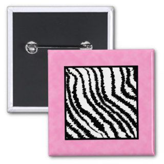 Black and White Zebra Print Pattern. Button