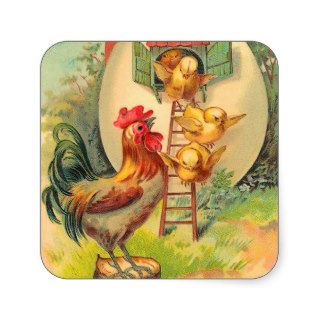 Vintage Easter Chick Stickers