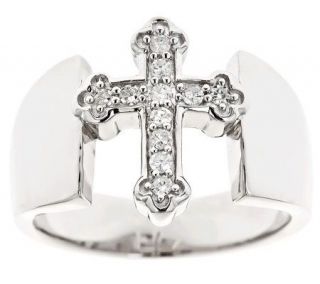 Affinity Diamond 1/8 ct tw Cross Ring,Sterling —