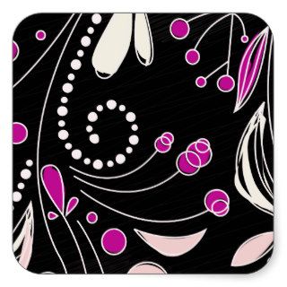 Cute Abstract Pink Floral Vector Pattern Sticker