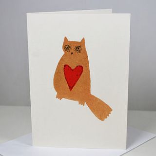 handmade owl card by yeyah