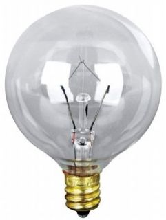 Long Life Vanity Globe Light Bulb (Pack of 2) Glass Color Clear, Wattage 25W