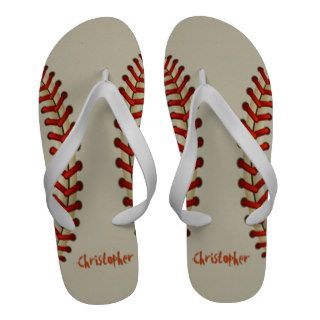 Baseball Ball Flip Flops Sandals