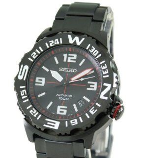 Seiko Superior Automatic Black Dial Black Steel Mens Watch SRP447 Seiko Watches