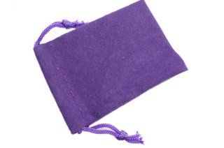 Pack of 8 Small Purple Velvet Pouches with Drawstring for Jewelry Gift Bags (1.97x2.75in)   Gift Wrap Bags