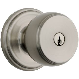 Brinks Home Security Push Pull Rotate Satin Nickel Residential Keyed Entry Door Knob