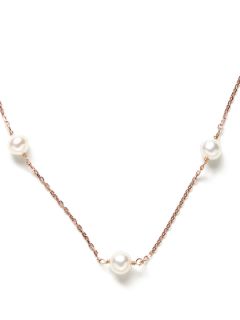 Rose Gold Double Pearl Necklace by Deana Dean