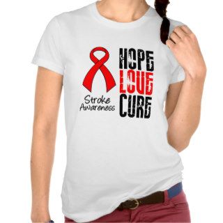 Stroke Awareness Hope Love Cure Ribbon T shirts