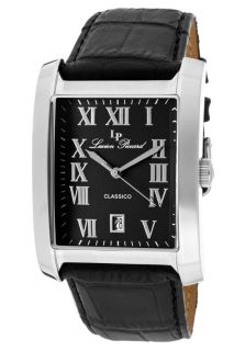 Lucien Piccard 98042 01  Watches,Classico Black Genuine Leather and Dial Silver Tone Case, Dress Lucien Piccard Quartz Watches