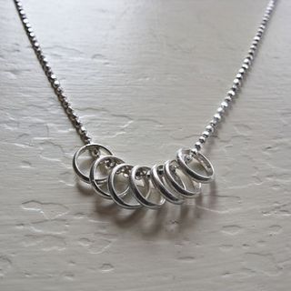 lucky seven silver necklace by tales from the earth