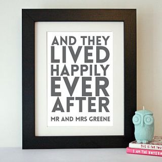 'happily ever after' print by hope and love