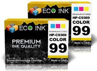 ECO INK  Compatible / Remanufactured for HP 99 C9369WN (2 Photo Color) Ink Cartridges for HP PhotoSmart 2570, 2575, 2610, 2710, 3125, 3135, 3140, 3150, 3170, 3173, 7850, 8050, 8150, 8450, 8450xi, 8750, 8753, 8758, B8350, C3100, C3175, C3180, C3183, C3188,
