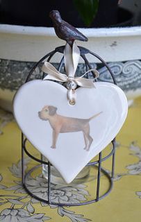 new art on a heart doggie designs by dimbleby ceramics