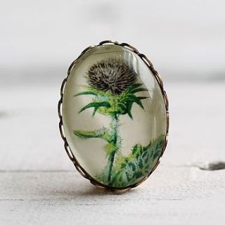 thistle brooch by silk purse, sow's ear