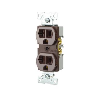 Cooper Wiring Devices 20 Amp Brown Duplex Electrical Outlet