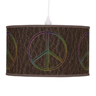 Leather Look Peace Colour Dark Hanging Lamps