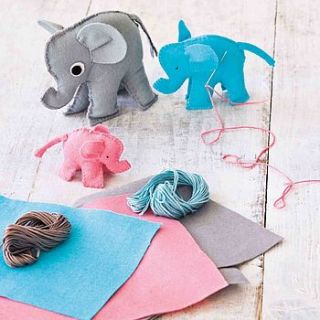elephant family sewing kit by gemima craft kits