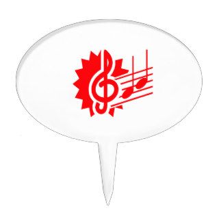 treble clef eighth notes staff graphic red.png cake toppers