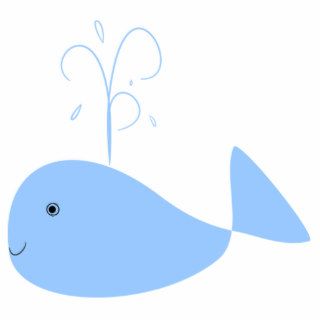 Blue Cartoon Whale Photo Cut Out