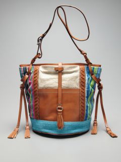 Striped Linen Bucket Bag by Nanette Lepore