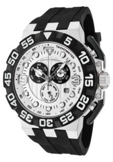 Swiss Legend 10125 02  Watches,Challenger Black Silicone Chronograph Silver Tone Case, Diver Swiss Legend Quartz Watches