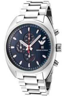 Emporio Armani AR5912  Watches,Mens Chronograph Blue Textured Dial Stainless Steel, Chronograph Emporio Armani Quartz Watches