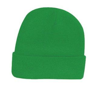 Hunter Green Acrylic Knit Winter Beanie Toque Hat Clothing