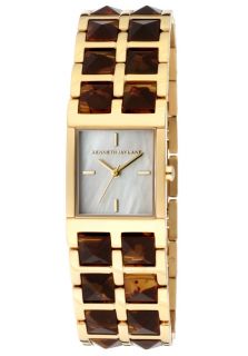 Kenneth Jay Lane 1508  Watches,Womens White Dial Goldtone IP Stainless Steel and Tortoise Resin, Casual Kenneth Jay Lane Quartz Watches