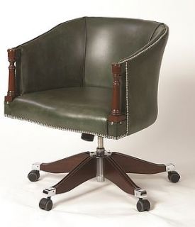 poker leather desk chair by beloved