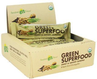 Greens Organics Superfood Whole Food Energy Bar Sweet & Savory Almond Box Amazi Health & Personal Care