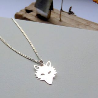 'little fox' sterling silver necklace by evy designs