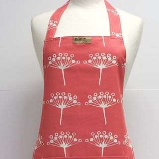 red flower apron by betty boyns