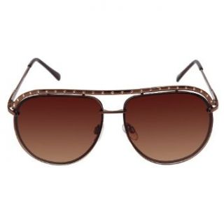 Jessica Simpson J472 Designer Sunglasses   Brown/Gold Clothing