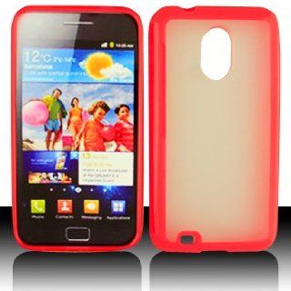 Red Clear Softgrip Hybrid TPU Gel Case for Samsung Galaxy S2 Sprint (Epic 4G Touch D710) +Stylus Cell Phones & Accessories
